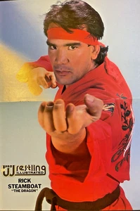 1989 Magazine Poster Pro Wrestler Rick Steamboat The Dragon - Picture 1 of 2