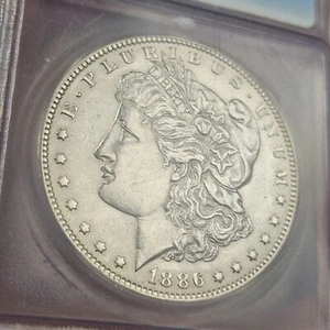 1886-O Morgan Silver Dollar $1 ICG AU58 - Picture 1 of 6