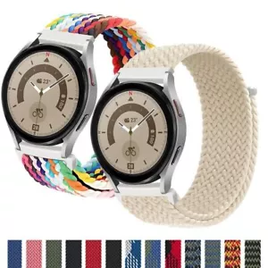 For Samsung Wrist Watch Strap 4/5/6/7 FE Sports Braided Nylon Loop Band 20mm UK - Picture 1 of 19