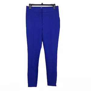 NWT Anthropologie Pants Size 4 Blue The Essential Slim Knit Ankle Zip Trouser - Picture 1 of 12