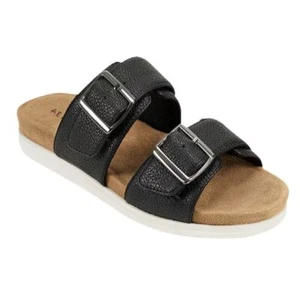 Aerosoles Hamden Flat Comfort Slide Sandal Black Size 11 - Picture 1 of 11