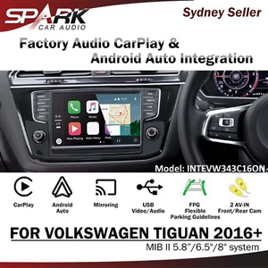 WIRELESS CARPLAY ANDROID AUTO MIRROR LINK FOR VW TIGUAN MIB II 5.8/6.5/8" 2016+ - Picture 1 of 1