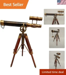 Funktions 1915 viktorianisches Messing Fernglas mit Massivholzstativ - einzigartiges Geschenk - Bild 1 von 7