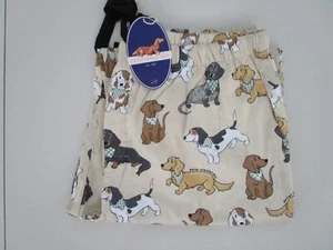 Peter Alexander Men's Dog Print Long Cream Cotton Classic Pyjama Pants Size M - Bild 1 von 3