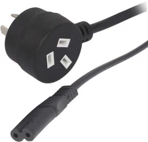 1m IEC C7 Female to Piggy Back 240V Mains Plug Power Cable - Picture 1 of 1