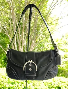 Coach G04S-9247 Vintage Small Black Soho Y2K Leather Shoulder Bag - Picture 1 of 22