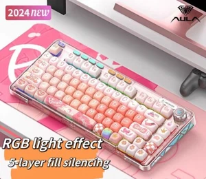 NEW Wireless Backlit Mute Mechanical Keyboard Support Charging 4000mAh LED - Picture 1 of 1
