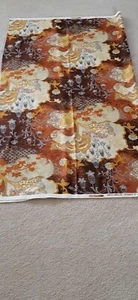 Vtg Ametex Fabrics 1978 Original 56"x55" Golds Browns Blues Fall Colors - Picture 1 of 7