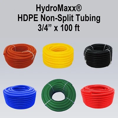 HYDROMAXX 3/4" x 100' Non-Split HDPE Wire Loom Tubing - 6 Colors