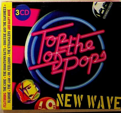 TOP OF THE POPS Best NEW WAVE 3-CD (80s Rock) XTC, Jam, Cure, Blondie, Skids etc - Image 1 of 2