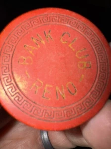 Rare $0.10 Chip From The Bank Club Casino Las Vegas NV 1930s - Picture 1 of 2