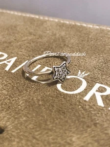 Authentic Pandora Cz Star Ring 54 Size 7 In Gift Box - Picture 1 of 1