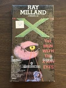 X THE MAN WITH X-RAY EYES - VHS NEW SEALED RARE - 1963 Ray Milland - WARNER WM - Picture 1 of 6