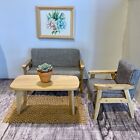 Dollhouse 1:12 6 pc Miniature Modern Living Room Furniture Chair Sofa Succulents