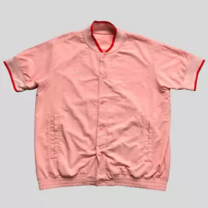 Nike FC Jacket Mens Large Pink Football Soccer Coach Training Kit Short Sleeve - Picture 1 of 7