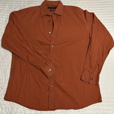 Banana Republic Men's Shirt Large Relaxed Burnt Orange Long Sleeve Button Up - Image 1 of 4