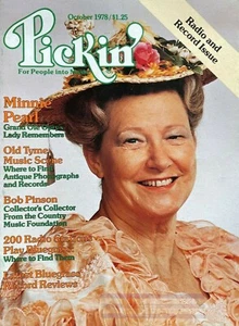 Pickin Magazine October 1978 Grand Ole Opry's Minnie Pearl Old Tyme Music Scene - Imagen 1 de 1
