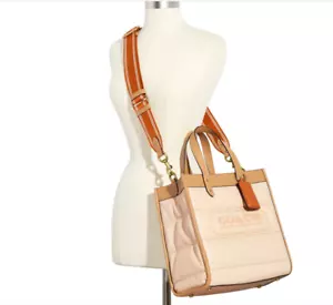 AUTÉNTICO NUEVO CON ETIQUETAS $550 Coach ColorBlock Acolchado Logotipo Insignia Campo Cuero Bolso en Múltiples - Imagen 1 de 12