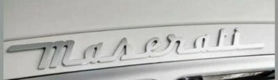 Maserati Trunk Nameplate Logo Emblem Badges Ghibli Chrome - Image 1 of 4