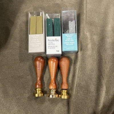 Recollections Sealing Wax and Stamp Set - 4 Sticks, 3 Stamps Foto 1 de 4