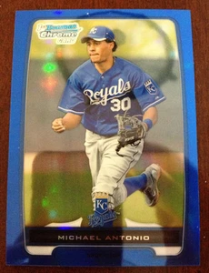 2012 Bowman Chrome Prospects Blue Refractors Card #BCP188 Michael Antonio - Picture 1 of 2