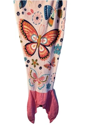 Blankie Tails Manta Cola de Sirena Diseño Mariposa Rosa Usada en Excelente Condición ENVÍO GRATUITO Foto 1 de 4
