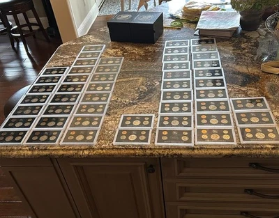 1943-1992 50 years complete circulated coin set,,approx. 14 oz of silver - Image 1 of 4