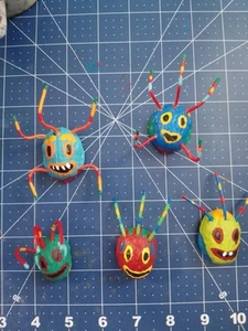 Vejigantes Masken Magnet Lot Handarbeit Volkskunst Puerto Rico Rican - Bild 1 von 7