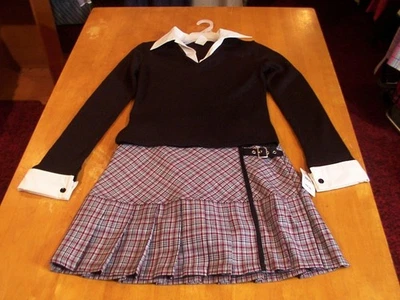 Suéter Limited Too Plaid Plisado Hebilla Acentuado Skort y Ciruela en Capas (NUEVO CON ETIQUETAS)-16 Foto 1 de 4