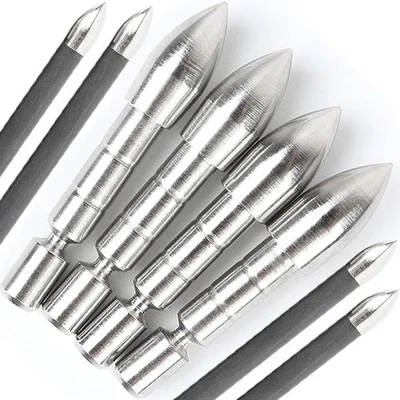30X Archery 4.2mm Insert Arrowhead Target Point Tip Broadhead Shaft Bow Shooting - Image 1 of 4