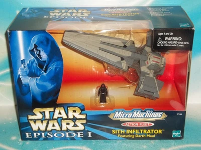 STAR WARS ACTION FLEET SERIES  SITH INFILTRATOR W/ DARTH MAUL PILOT FIGURE - Image 1 of 4