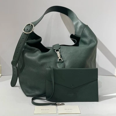 Gucci Jackie 1961 Oversized Dark Green Hobo Bag 38x35x28cm Horsebit - Image 1 of 4