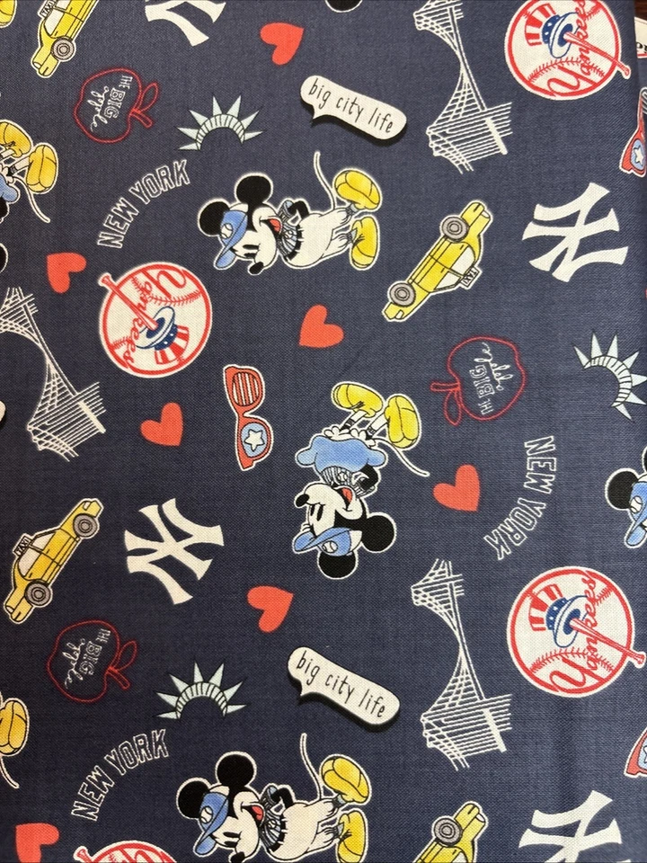 Fabric Traditions Disney MLB Mash-Up New York Yankees Cotton Fabric by the Yard - Image 1 of 1