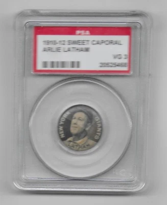 1910-12 pinos de beisebol Sweet Caporal Arlie Latham PSA-3 - Imagem 1 de 2