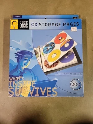 Case Logic 200 Capacity Cd Album Refill Pages - Slide Insert - Plastic - Clear - Image 1 of 2