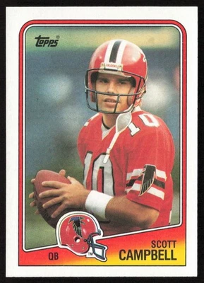 1988 Topps Scott Campbell #384 Rookie Atlanta Falcons - Image 1 of 2