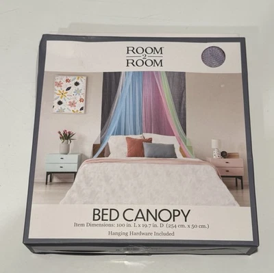 Nuevo toldo para cama de 2 habitaciones multicolor herrajes colgantes incluidos 100X19,7 pulgadas Foto 1 de 2