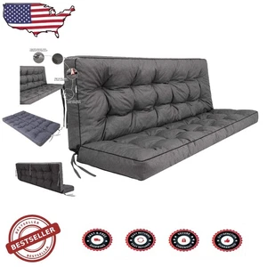 Cómodo Cojín para Silla de Jardín Impermeable - Repuesto Grande Gris Oscuro - Imagen 1 de 9