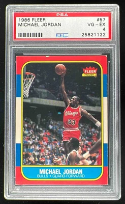 1986-87 Fleer #57 Michael Jordan RC PSA 4 - Image 1 of 2
