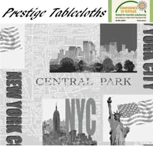 New York City PVC Vinyl Wipe Clean Tablecloth - ALL SIZES - Code: F136-1 - Picture 1 of 1