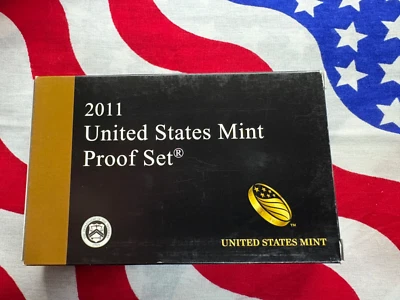 2011 US MINT PROOF SET 14 COINS WITH QUARTERS, DOLLARS & ORIGINAL SET PVT OWNER - Image 1 of 4