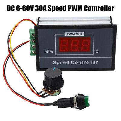 6V-30V 30A Reversible DC Motor Speed Control PWM Controller For 12V/24V/36V/48V • 11.89£