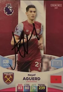 Panini Adrenalyn XL 24 West Ham United Nayef Aguerd Signed Card - Picture 1 of 1