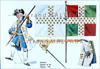 RIGO (ALBERT RIGONDAUD) : LE PLUMET PLANCHE AR13 : INFANTERIE RÉGIMENT DU ROI DR