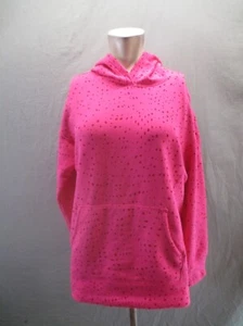 ATHLETA Size 2XL (16) Girls Pink Cotton Blend Fleece Lined Athletic Hoodie 810 - Picture 1 of 9