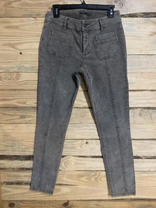 prAna Women’s Gray Corduroy Pants Size 6 Mid Rise Skinny Fit Stretch Casual - Picture 1 of 11