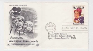 Turtles TradingPost - W.C. Fields - 1980 #1803 - Artcraft Variety FDC - Bild 1 von 1