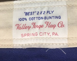 VINTAGE 1960's Valley Forge Flag Co 50 Star American Flag 9' x 5' Sewn Stars USA - Picture 1 of 24
