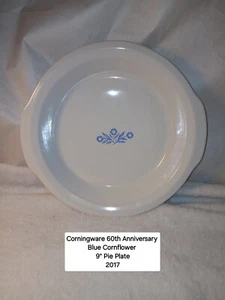 Corningware 60th Anniversary Blue Cornflower 9" Pie Plate - Picture 1 of 19