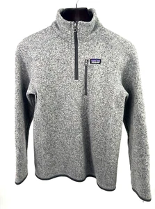 Patagonia Jacket Youth XL Sz 14 Gray Fleece 1/4 Zip Better Sweater Outdoor  Boys - Picture 1 of 8